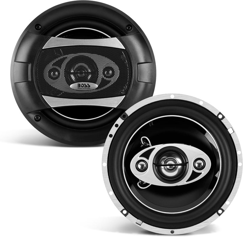 BOSS Audio Systems P65.4C Phantom Series 6.5" Car Door Speakers - 400 Watts Max, 4 Way, Full Range, Tweeters, Coaxial, Sold in Pairs - Image 1